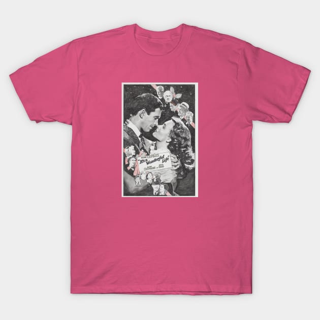 It's A Wonderful Life Classic Movie Poster T-Shirt by Noir-N-More